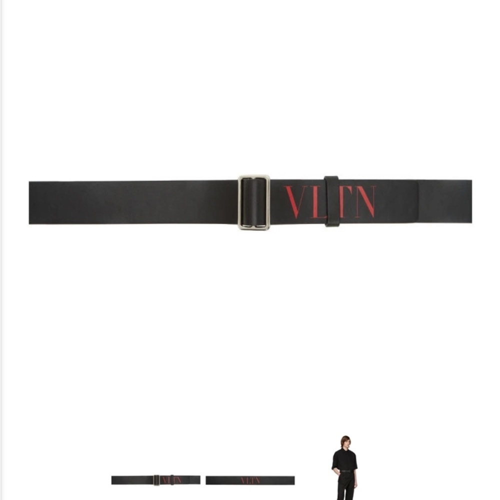 Valentino black leather belt size 090